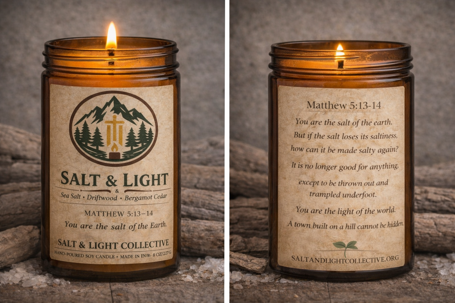Salt & Light Flagship Candle - Matthew 5:13-14