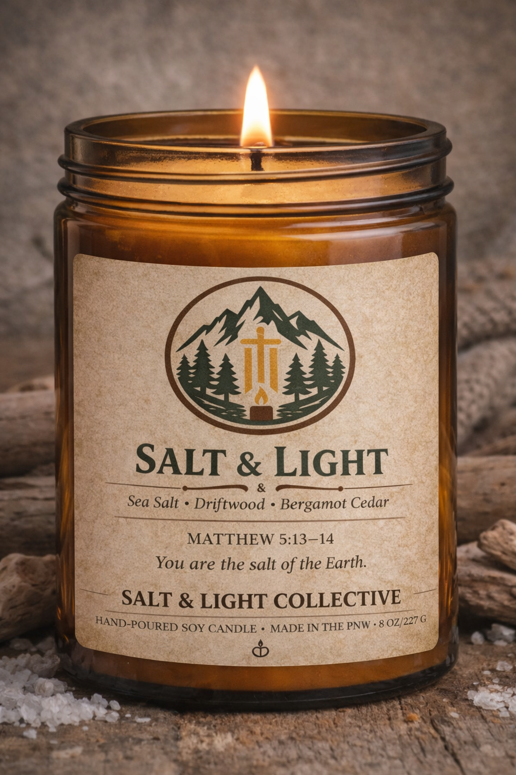 Salt & Light Flagship Candle - Matthew 5:13-14